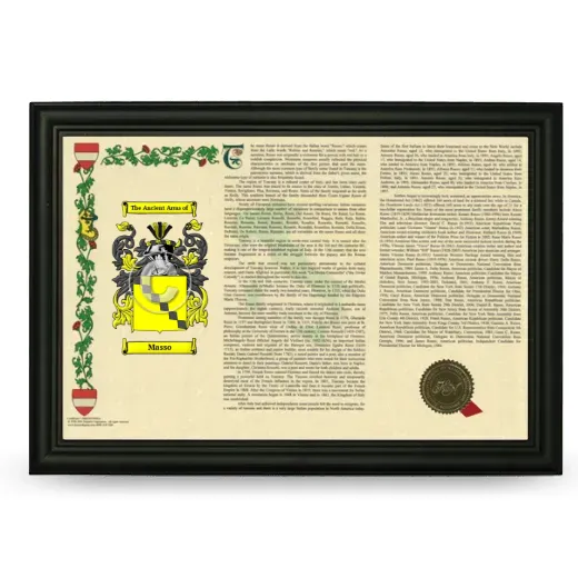 Masso Armorial Landscape Framed - Black