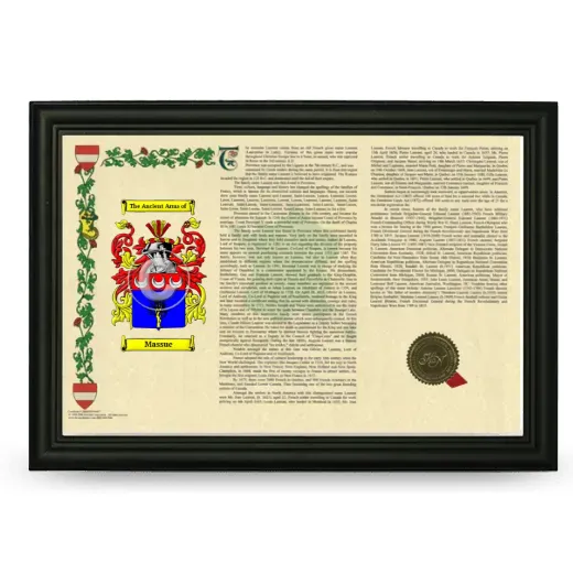 Massue Armorial Landscape Framed - Black