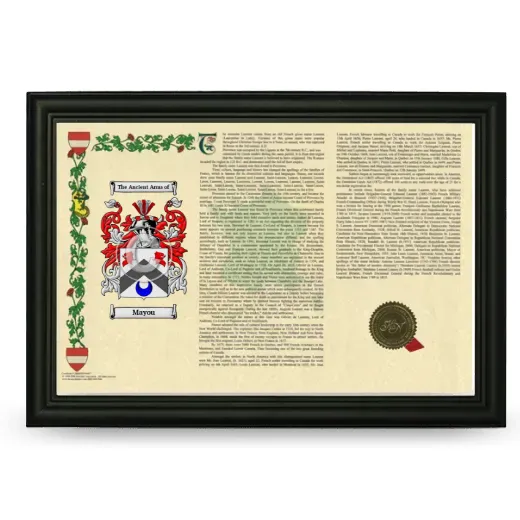 Mayou Armorial Landscape Framed - Black