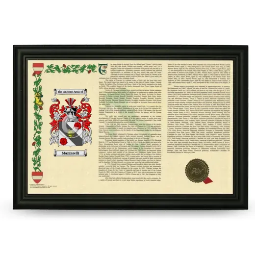 Mazzarelli Armorial Landscape Framed - Black