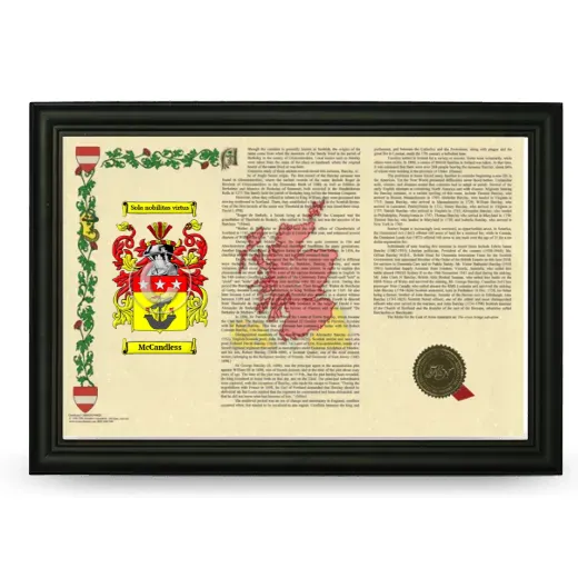 McCandless Armorial Landscape Framed - Black