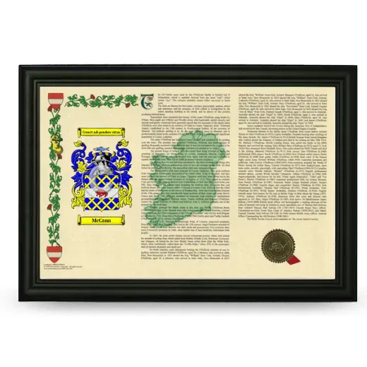McCann Armorial Landscape Framed - Black