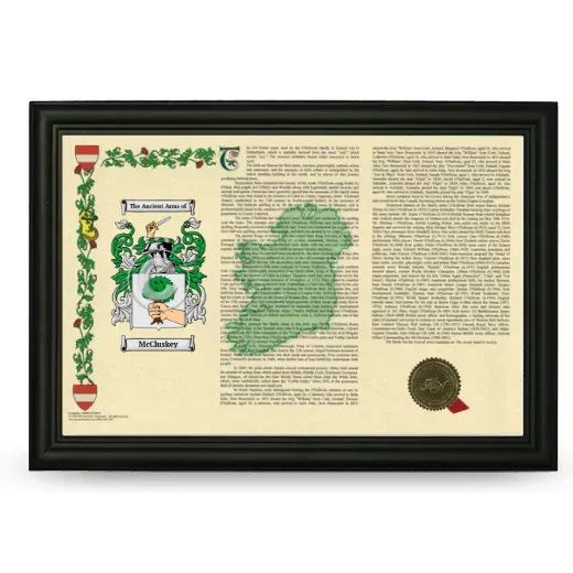 McCluskey Armorial Landscape Framed - Black