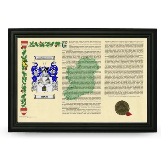McCoy Armorial Landscape Framed - Black