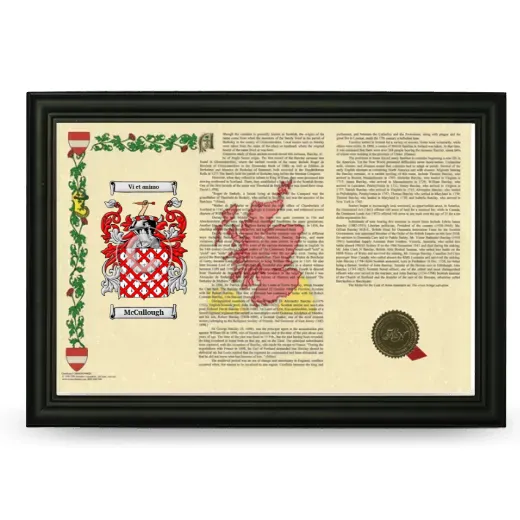 McCullough Armorial Landscape Framed - Black
