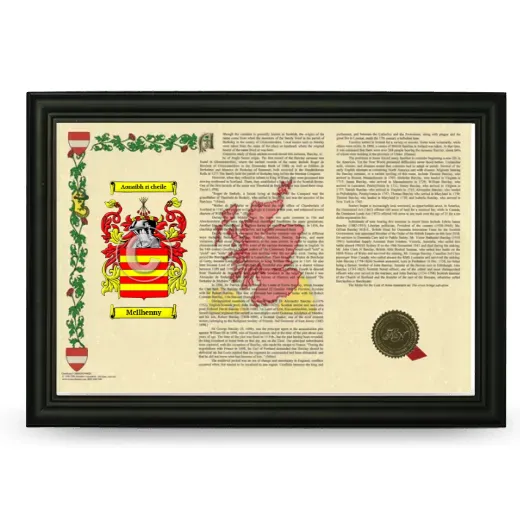 McIlhenny Armorial Landscape Framed - Black