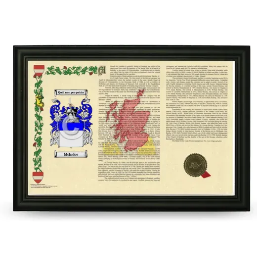 McIndoe Armorial Landscape Framed - Black