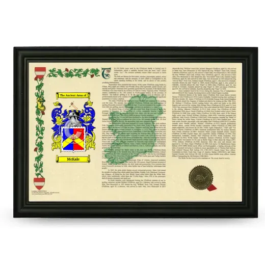 McKale Armorial Landscape Framed - Black