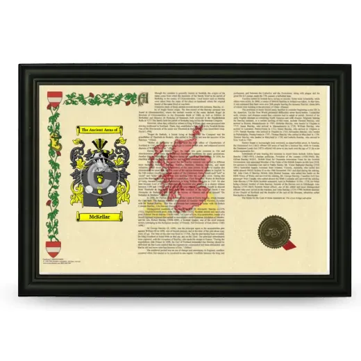 McKellar Armorial Landscape Framed - Black