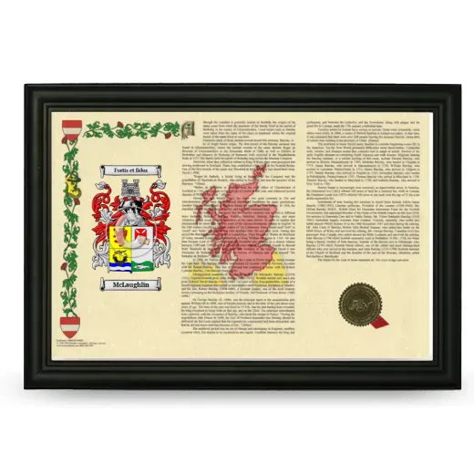 McLaughlin Armorial Landscape Framed - Black