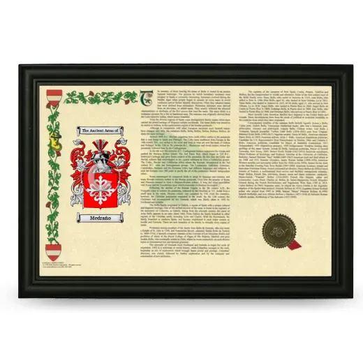 Medraño Armorial Landscape Framed - Black