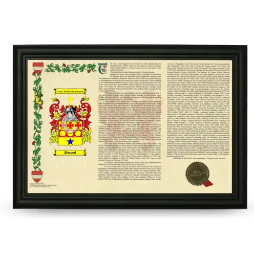 Merced Armorial Landscape Framed - Black