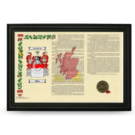 Mian Armorial Landscape Framed - Black
