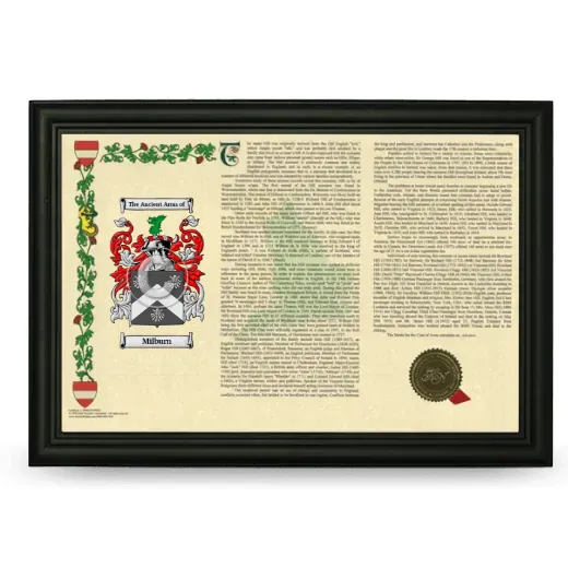 Milburn Armorial Landscape Framed - Black