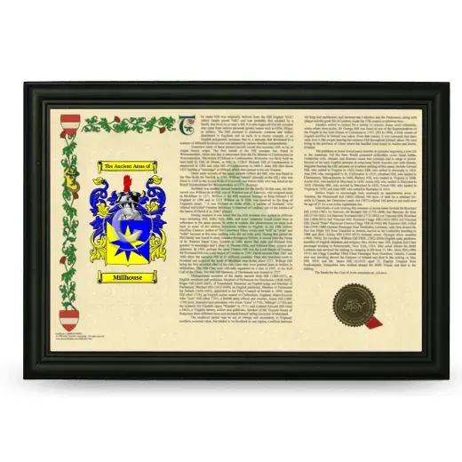 Millhouse Armorial Landscape Framed - Black