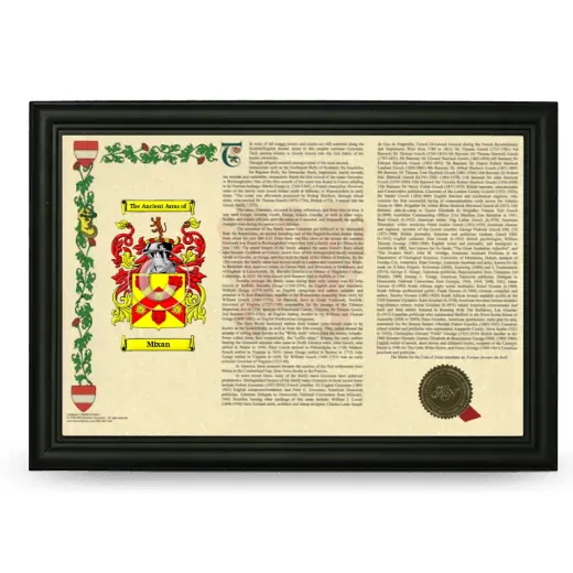 Mixan Armorial Landscape Framed - Black