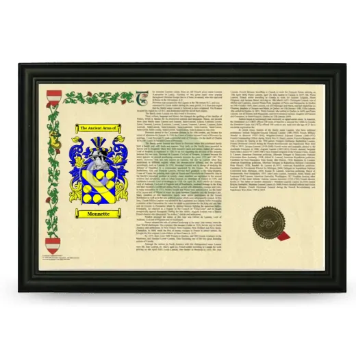 Monnette Armorial Landscape Framed - Black