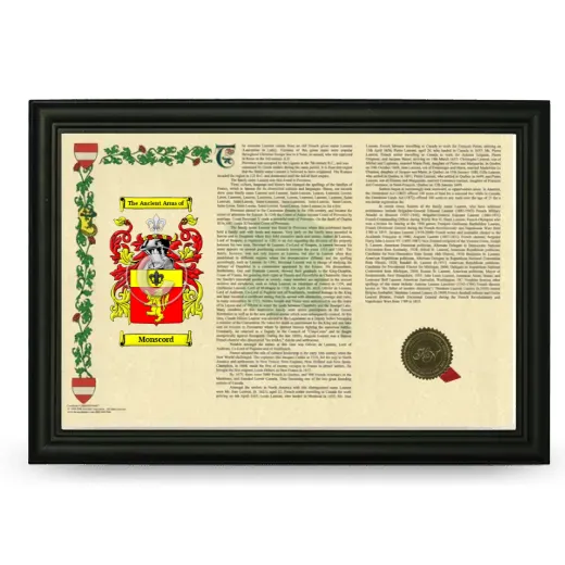 Monscord Armorial Landscape Framed - Black