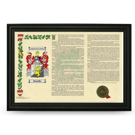 Mosteller Armorial Landscape Framed - Black