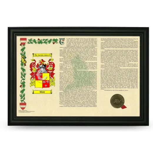 Mosy Armorial Landscape Framed - Black