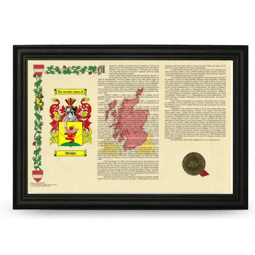 Mount Armorial Landscape Framed - Black