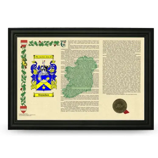 Moynahan Armorial Landscape Framed - Black