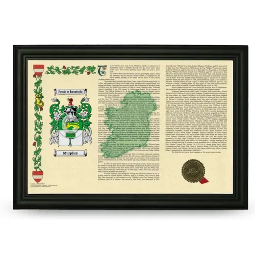 Murphey Armorial Landscape Framed - Black