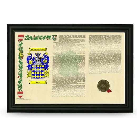 Murs Armorial Landscape Framed - Black
