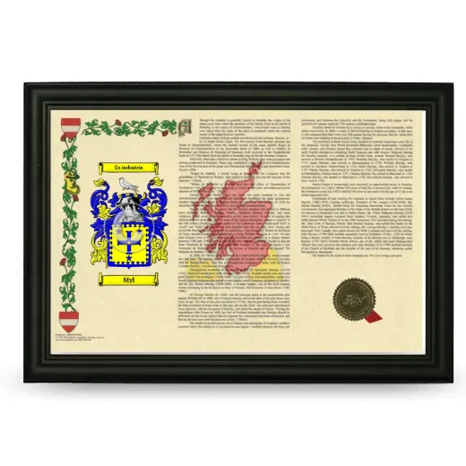 Myl Armorial Landscape Framed - Black