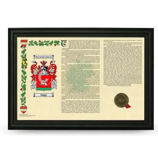 Naggy Armorial Landscape Framed - Black