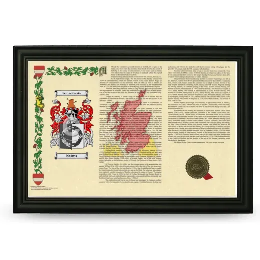 Nairns Armorial Landscape Framed - Black
