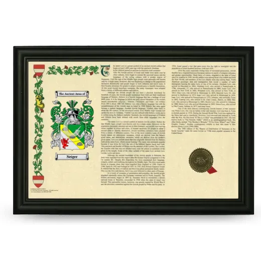 Neiger Armorial Landscape Framed - Black