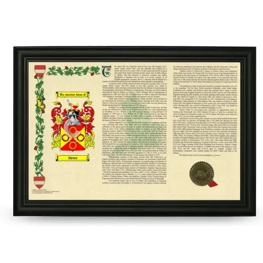 Newe Armorial Landscape Framed - Black