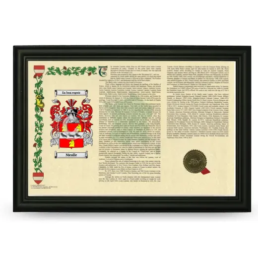 Nicolle Armorial Landscape Framed - Black