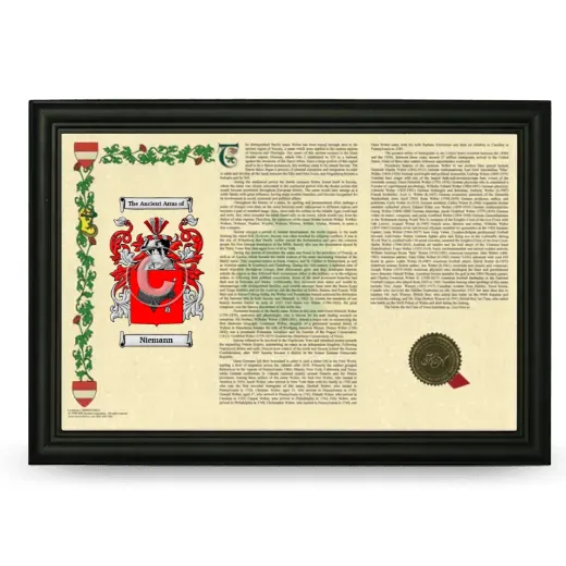 Niemann Armorial Landscape Framed - Black