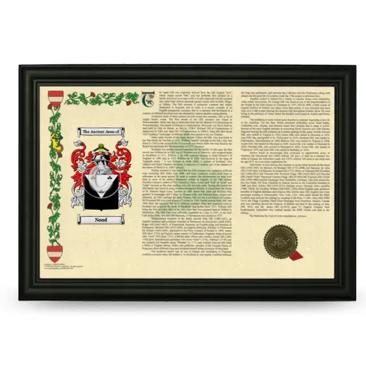 Noad Armorial Landscape Framed - Black