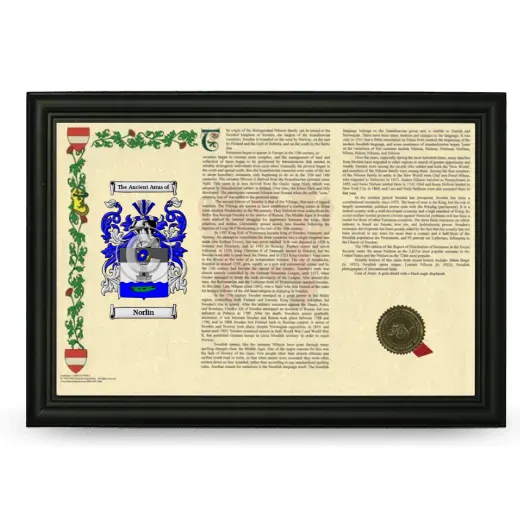 Norlin Armorial Landscape Framed - Black