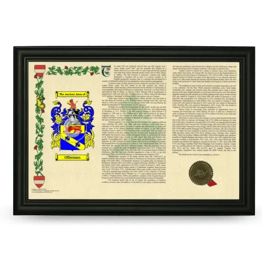 Offerman Armorial Landscape Framed - Black