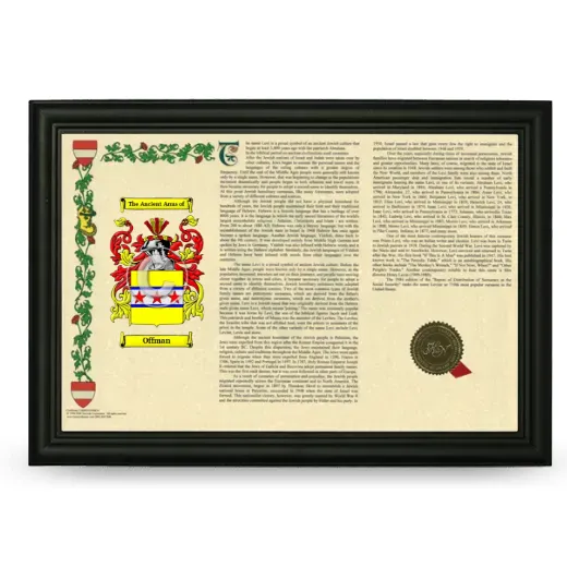 Offman Armorial Landscape Framed - Black