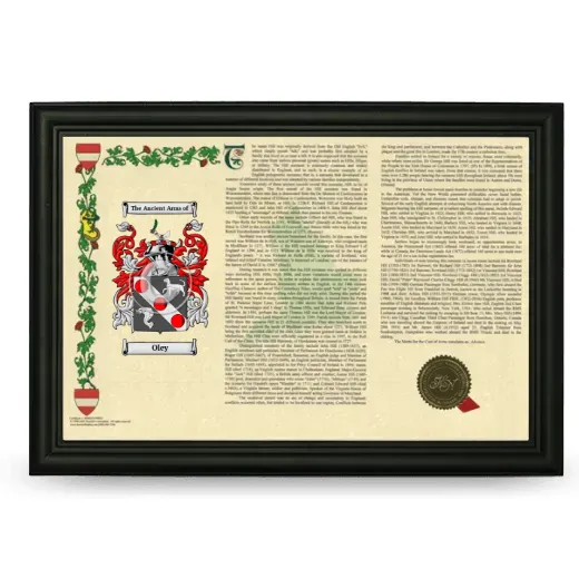 Oley Armorial Landscape Framed - Black