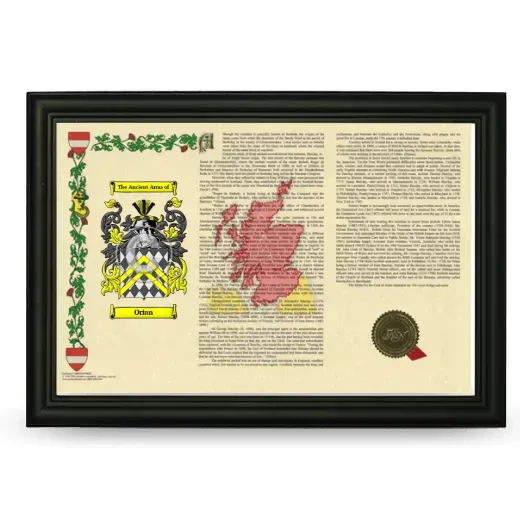 Orian Armorial Landscape Framed - Black