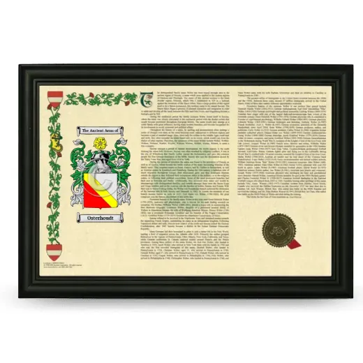Osterhoudt Armorial Landscape Framed - Black