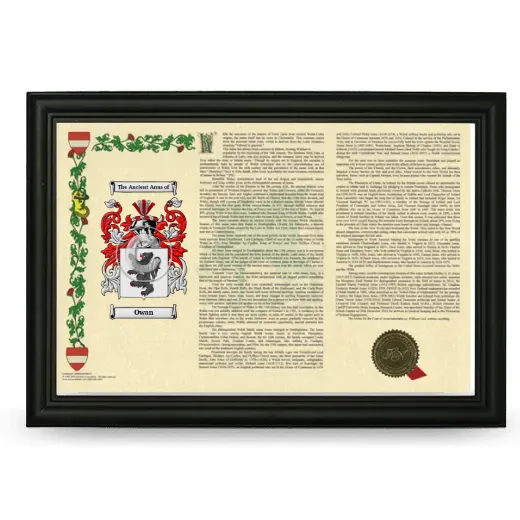Owan Armorial Landscape Framed - Black