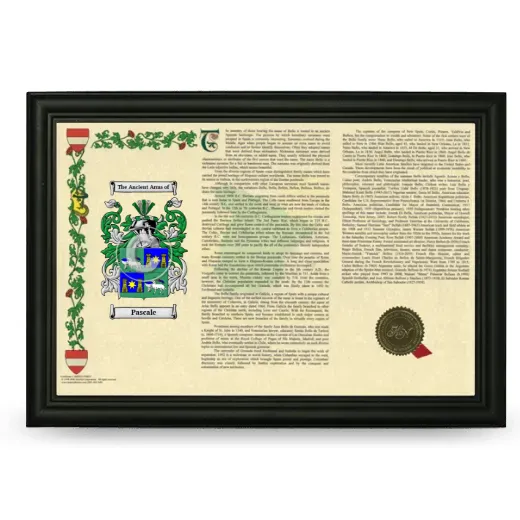 Pascale Armorial Landscape Framed - Black