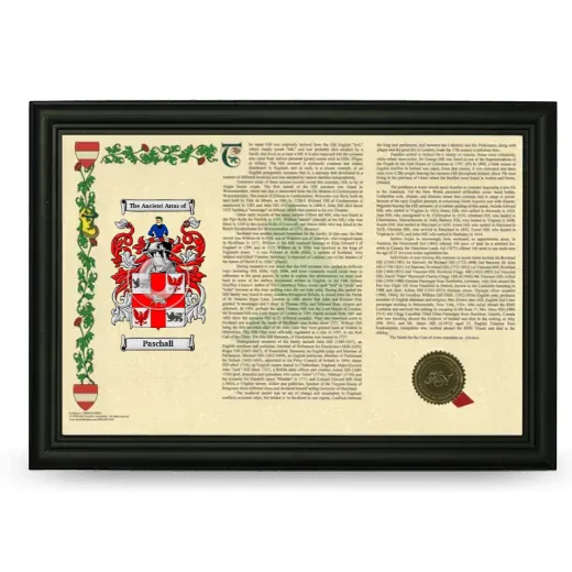Paschall Armorial Landscape Framed - Black
