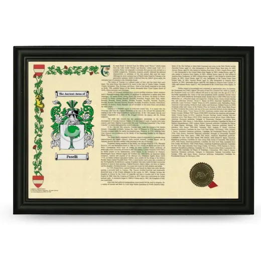 Paselli Armorial Landscape Framed - Black