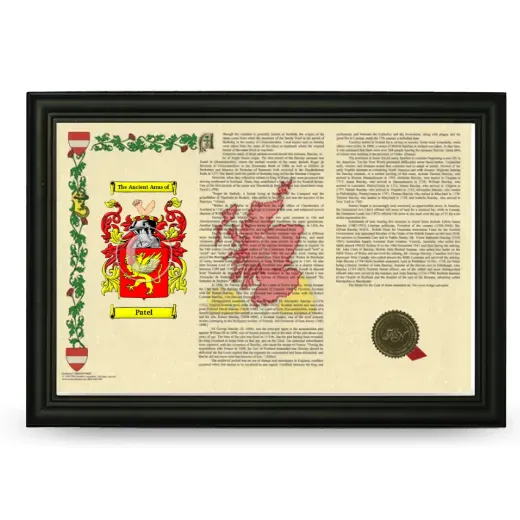 Patel Armorial Landscape Framed - Black