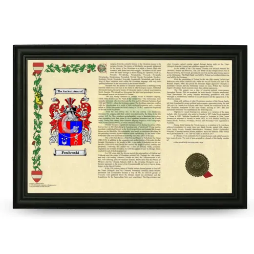 Pawlowski Armorial Landscape Framed - Black