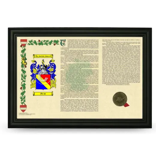 Pe-er Armorial Landscape Framed - Black