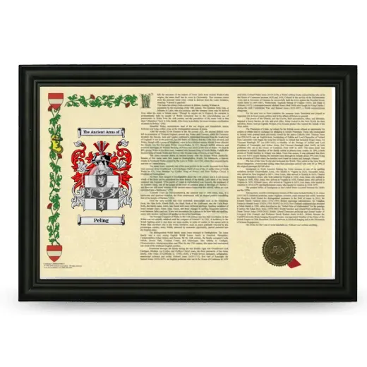 Peling Armorial Landscape Framed - Black